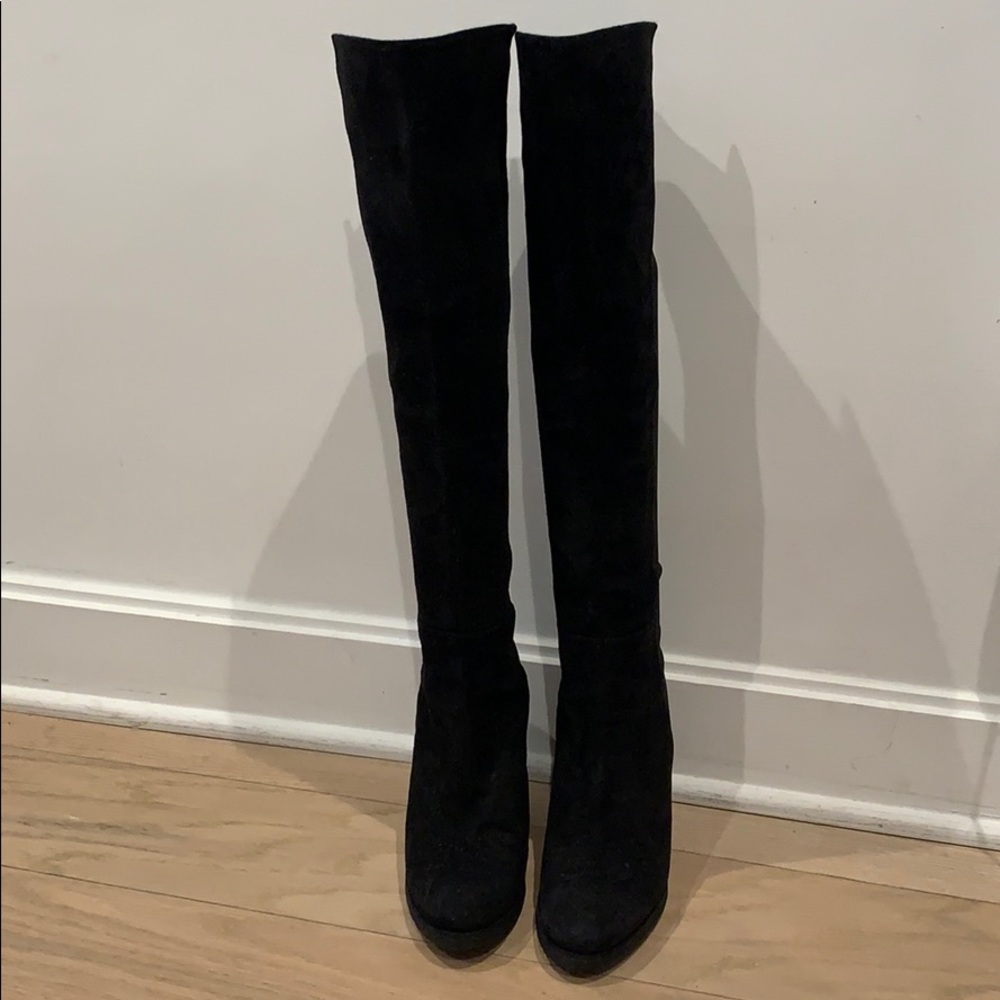 BRAND NEW Stuart Weitzman Suede Wedge Boots